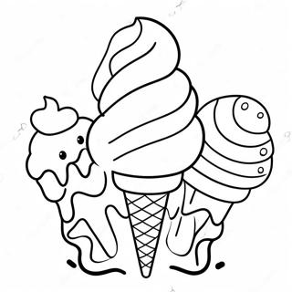 Page A Colorier De Cone De Glace Delicieux 10410-2781