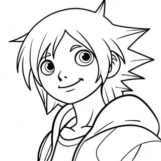 Page De Coloriage Riku En Action 104278 42123