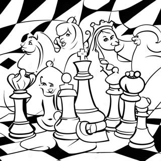 Page De Coloriage Des Pieces Dechecs Colorees 104329-42160