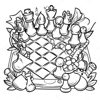 Page De Coloriage Dun Echiquier Fantastique 104331 42167