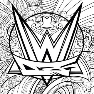 Page De Coloriage Dynamique Du Logo Wwe 104355 42181