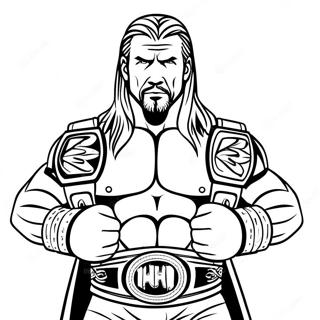 Page De Coloriage Epique De Triple H Tenant Deux Ceintures 104356-42187