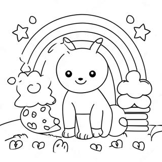 Page De Coloriage Dune Scene Rouge Ludique Des Amis Arc En Ciel 104382-42206