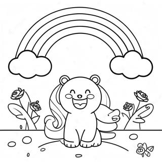 Page De Coloriage Des Amis Arc En Ciel Rouges Heureux 104383-42210