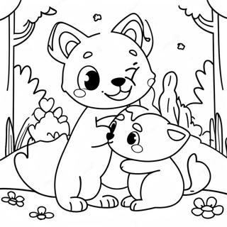 Page De Coloriage Animaux De La Foret Mignons 104534-42317