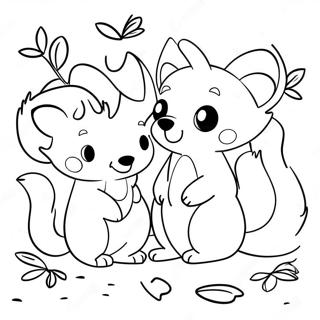 Page De Coloriage Animaux De La Foret Mignons 104534-42318