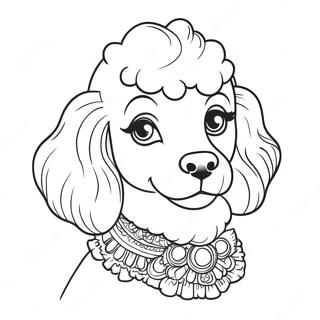 Page De Coloriage Dun Poodle Francais Delicieux 104664-42425