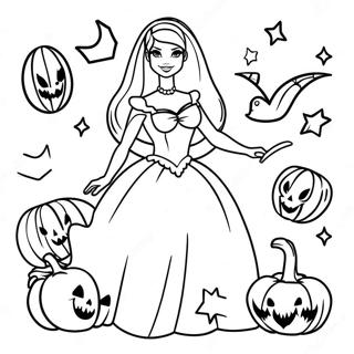 Barbie Halloween Pages À Colorier