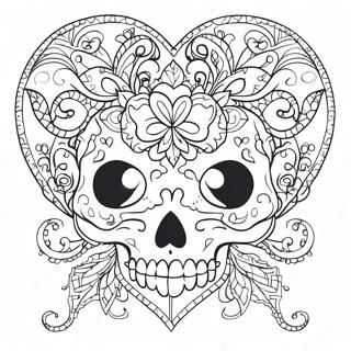 Page De Coloriage Cranes Gothiques Damour 104790-42519