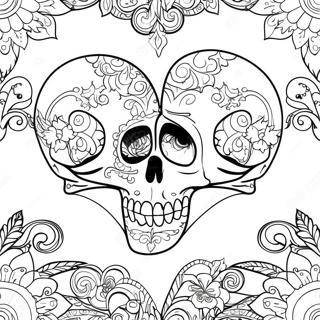 Page De Coloriage Cranes Gothiques Damour 104790-42520