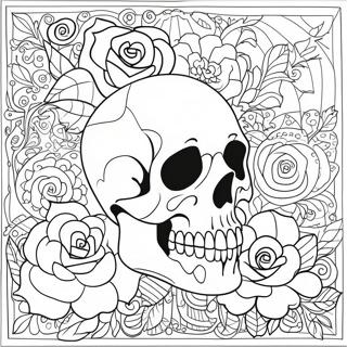Page De Coloriage Roses Et Cranes Intriques 104791 42524
