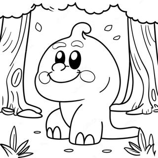 Page De Coloriage Om Nom Dans Une Foret 104973 42667