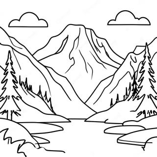 Page A Colorier Des Majestueuses Montagnes Du Parc National 105048-42718