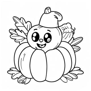 Page A Colorier De Citrouille Mignonne De Thanksgiving 10509-1833