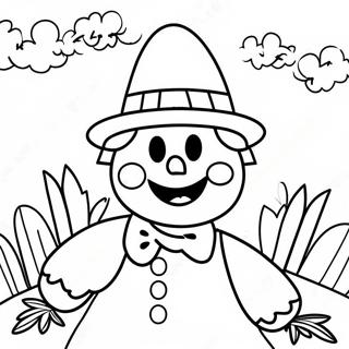 Page A Colorier De Epouvantail De Thanksgiving 10511 2721