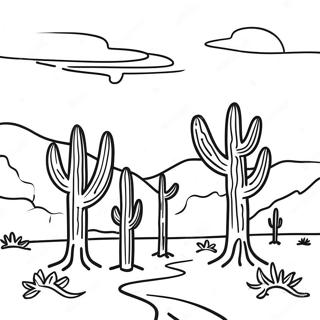 Page De Coloriage Paysage Desertique Arizona 105304-42931