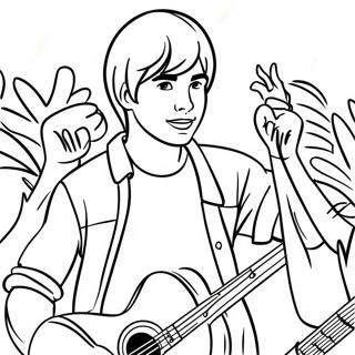 Page De Coloriage De Troy Bolton Chantant 105407-43009