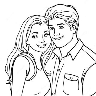 Page De Coloriage Adorable Petit Ami Et Petite Amie 105485-43071