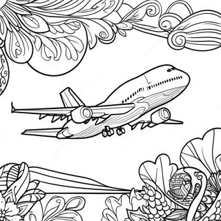 Page De Coloriage Avion A380 En Vol 105563-43129