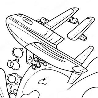 Page De Coloriage Avion A380 En Vol 105563-43131