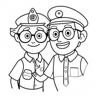 Page De Coloriage Blippi Et Meekah 105587-43146