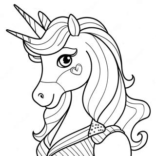 Barbie Licorne Pages à colorier