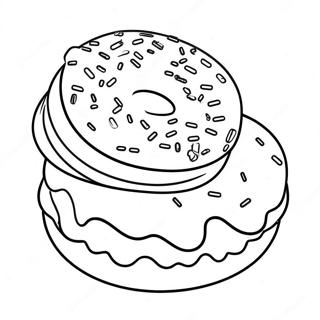 Page De Coloriage De Donut Dunkin Donuts Delicieux 105743-43273