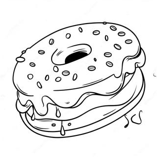 Page De Coloriage De Donut Dunkin Donuts Delicieux 105743 43274