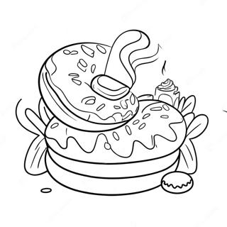 Page De Coloriage De Donut Dunkin Donuts Delicieux 105743 43275