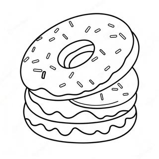 Page De Coloriage De Donut Dunkin Donuts Delicieux 105743 43276
