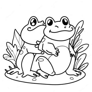 Grenouille Et Crapaud Pages À Colorier