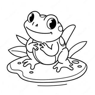 Page De Coloriage De Crapaud Mignon Assis Sur Un Nenuphar 105769-43293