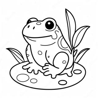 Page De Coloriage De Crapaud Mignon Assis Sur Un Nenuphar 105769-43296
