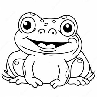 Page De Coloriage De Crapaud Avec Un Grand Sourire 105771 43301
