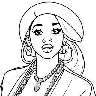 Page De Coloriage De Cardi B 105845-43346