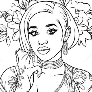 Page De Coloriage De Cardi B 105845-43347