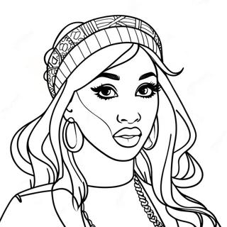 Page De Coloriage De Cardi B 105845-43348