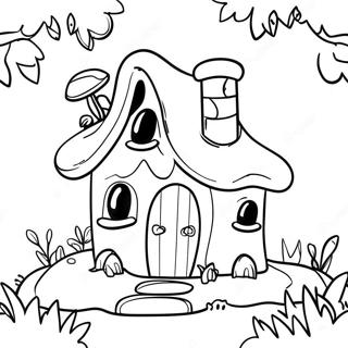 Page A Colorier La Maison Magique De Fee Dans La Foret Enchantee 105949-43429