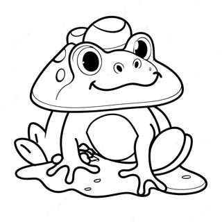 Grenouille Et Champignon Pages À Colorier