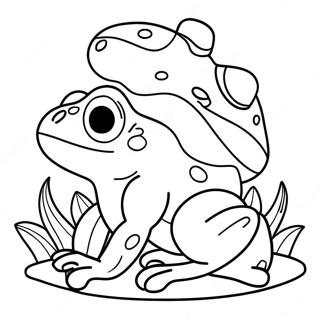 Page De Coloriage Grenouille Et Champignon 106000-43467