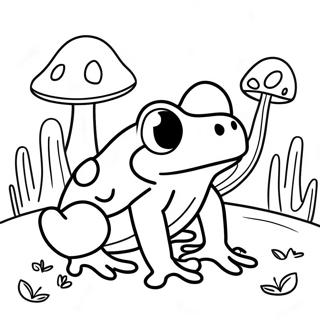 Page De Coloriage Grenouille Et Champignon 106000-43468