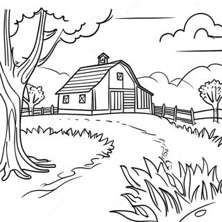 Ferme Réaliste Pages À Colorier