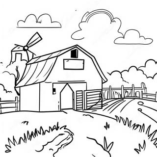 Page De Coloriage Paysage De Ferme Realiste 106025-43488