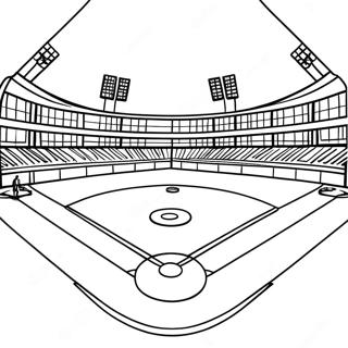 Page A Colorier De Terrain De Baseball Avec Des Joueurs 10604-2098