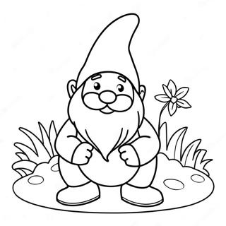 Gnome De Jardin Pages À Colorier