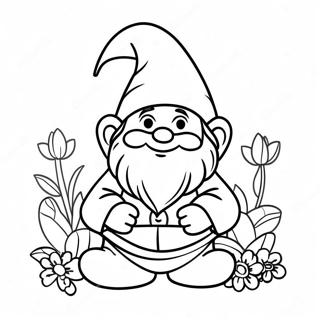 Page De Coloriage De Gnome De Jardin 106180-43607