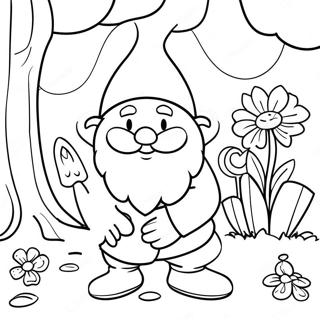 Page De Coloriage De Gnome De Jardin Fantaisiste 106181-43609