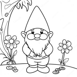 Page De Coloriage De Gnome De Jardin Fantaisiste 106181-43610