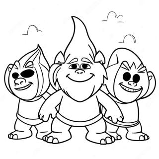 Page De Coloriage Des Trolls Unis Avec Floyd 106335-43728