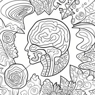 Page De Coloriage Dun Cerveau Tdah Colore 106361-43750